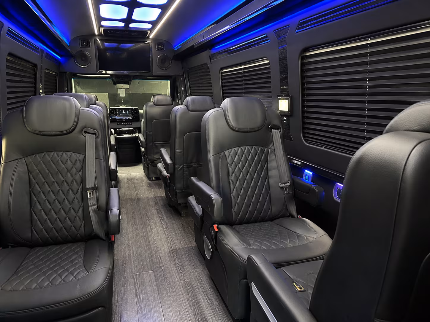 cambridge 12 passenger sprinter van inside