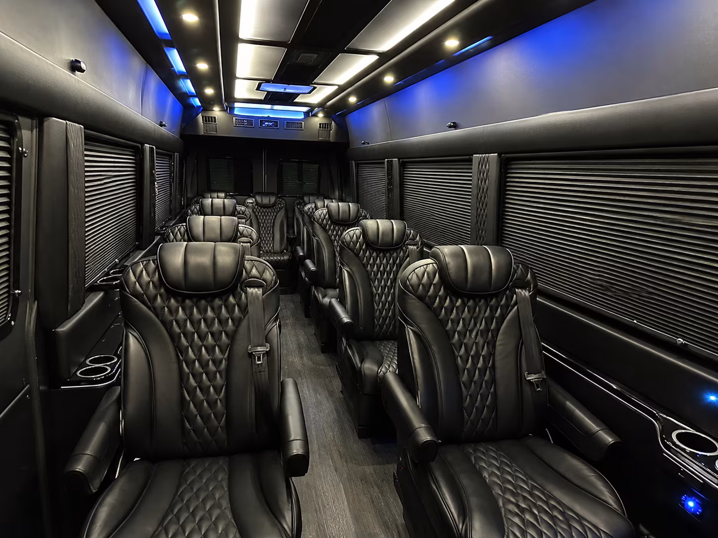 cambridge 18 passenger sprinter van inside